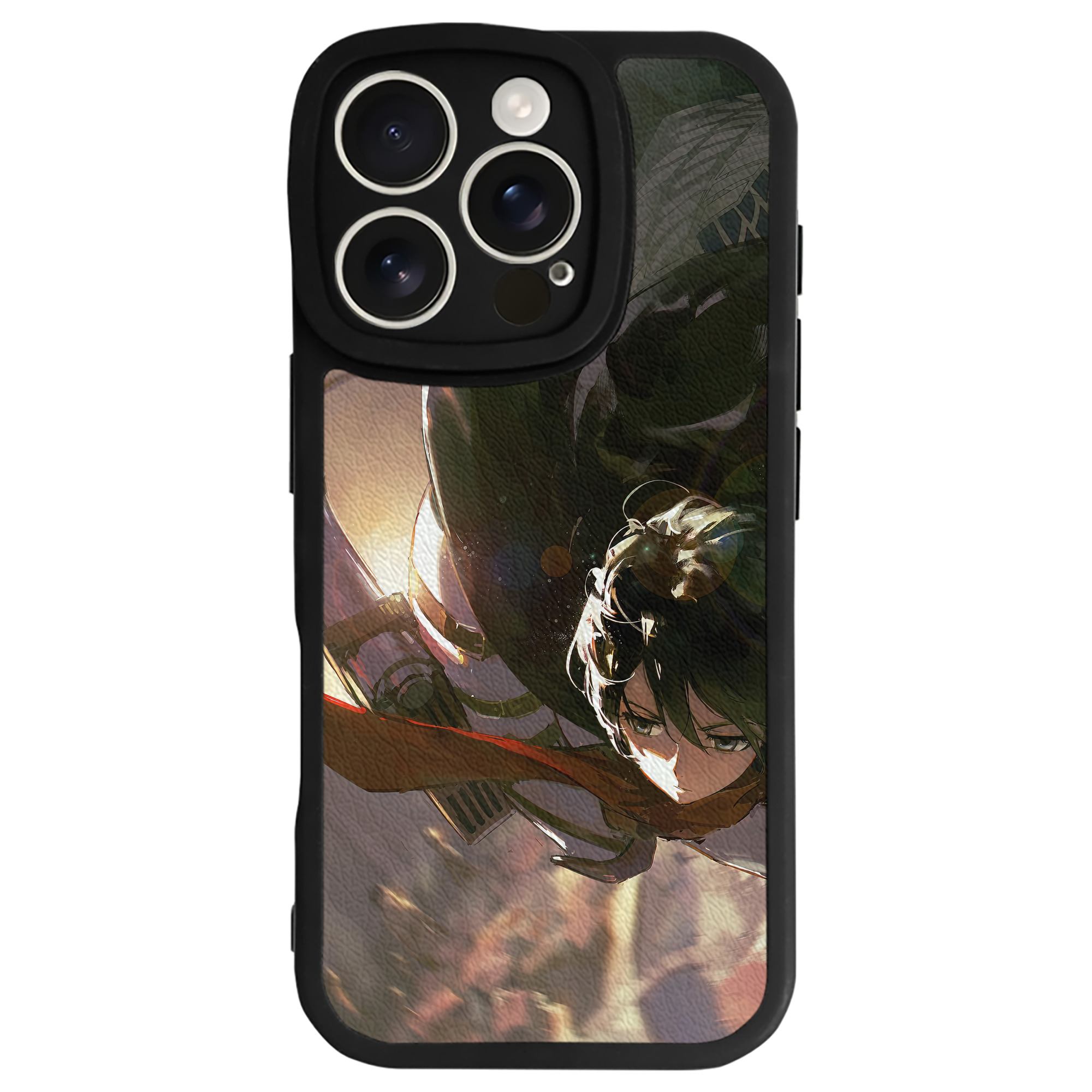 （画像用） 進撃の巨人 Attack on Titan 【iPhone 16シリーズ対応】シリコンスマホケース（レザー調） 材質：シリコン